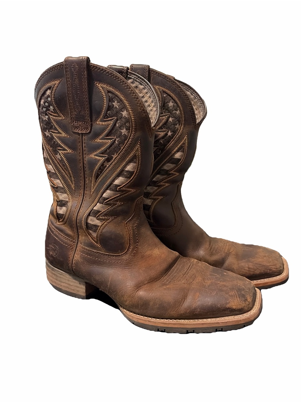 ARIAT MEN'S HYBRID VENTTEK PERFORMANCE WESTERN BOOTS BROAD SQUARE TOE - Picture 3 of 9